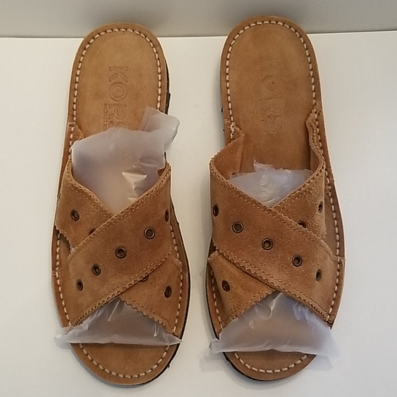 Michael Kors Suede Slides Sandals NIB 8.5 Spain - Picture 7 of 15